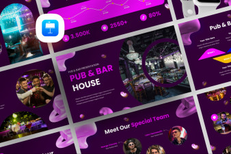 Futuristic Pub & Bar Keynote Template
